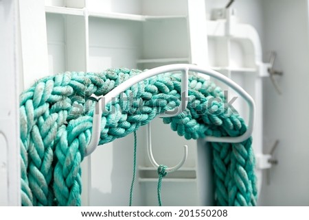 Worn nautical ropes