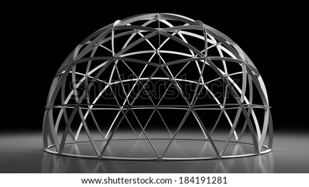Geodesic Dome on Black RENDER