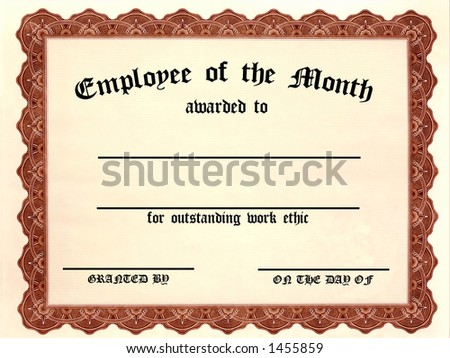 EMPLOYEE OF THE MONTH! Customizable! Fill in the blanks!