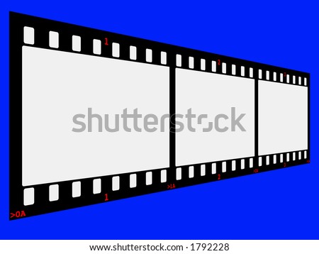 Three Film Frames with Frame Numbers in Red