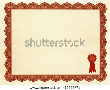 Blank Certificate / Award