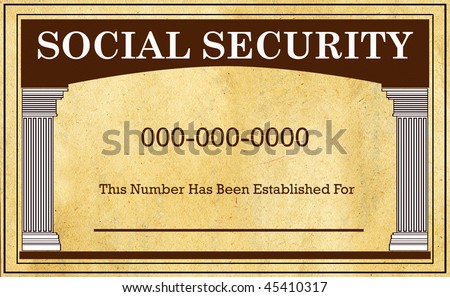 Social Security Card on Parchment Texture