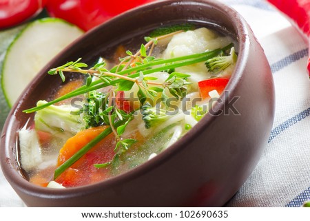 Bowl of vegetable Soup