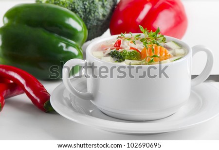 Bowl of vegetable Soup