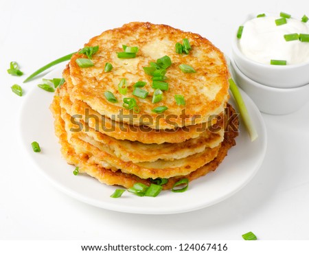 Potato Pancake with Sour Cream