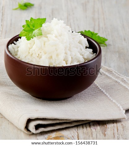 White Rice. Selective Focus