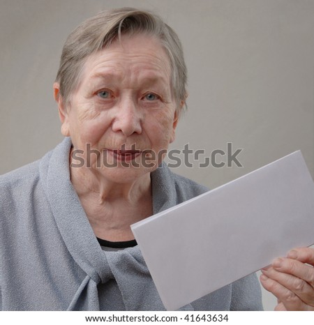 Elderly happy woman