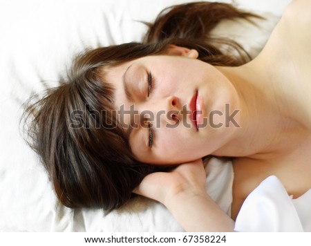 Sleeping beauty young woman