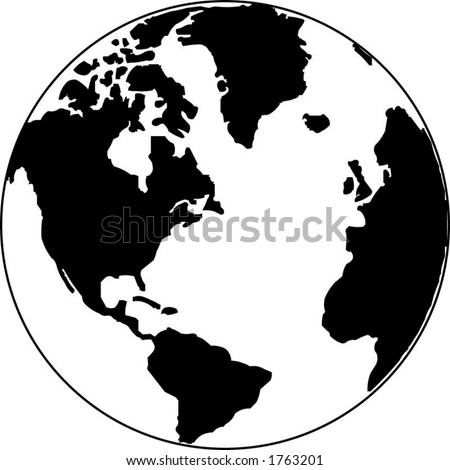 the world map globe. of the world on the globe