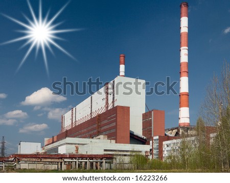 Power station. Industrial production. A panorama
