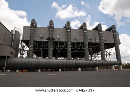 Air Cooled Condenser.  Environmentally advanced low emission power station producing low greenhouse emission electricity with minimal water loss.