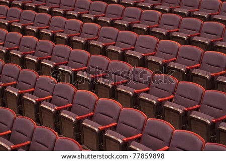 Rows of empty theater seats, waiting for your performance to begin.