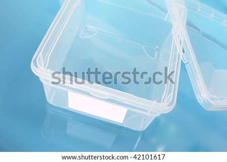 open plastic box