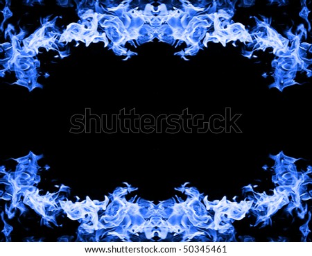 stock photo Fire blue flames
