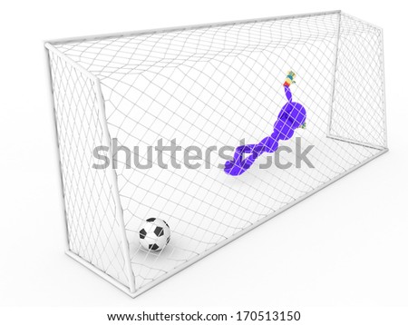 Goalkeeper misses a soccer ball