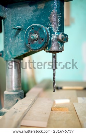 industrial milling tool, lathe and machinery at a local furniture and steel factory