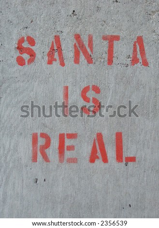 Grunge Christmas - sign on urban wall