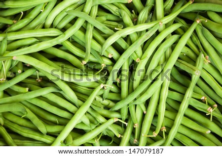 Fresh green French bean background