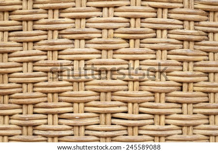 Old wicker furniture wall. Closeup background photo texture