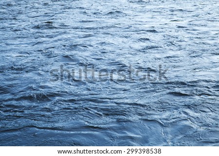 Fast river water background with waves and ripple pattern