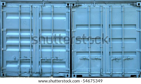 Blue metal containers