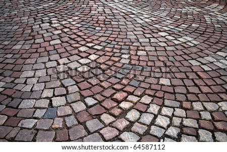 Background texture of granite cobblestone road