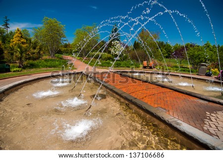 fountain inbotanic  Garden with beautiful nature