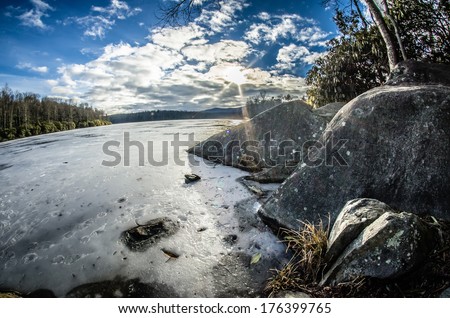 price lake frozen over during winter months in north carolina