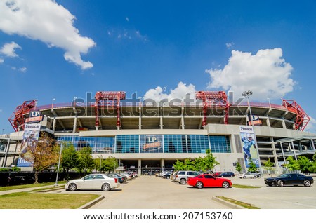 Nashville, TN June 20, 2014. The stadium is the home field of the NFL\'s Tennessee Titans and the Tennessee State University Tigers.