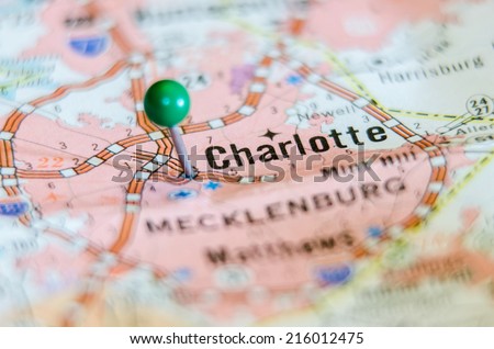 charlotte qc city pin on the map