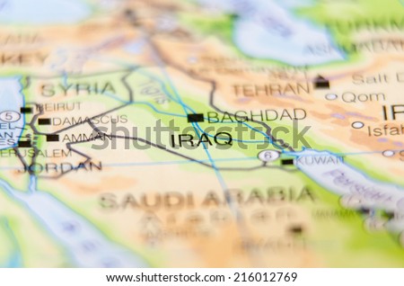 iraq country on map