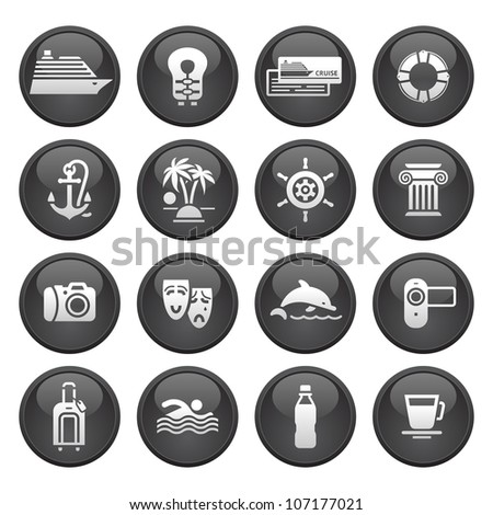 Travel, Vacation & Recreation, icons set