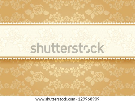 Gold roses with background.