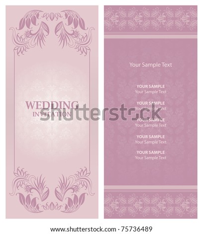 stock vector wedding invitation background