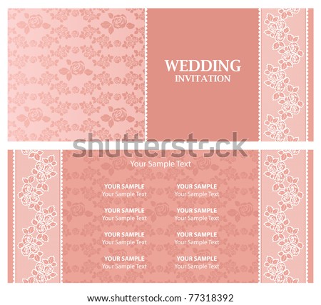 stock vector Wedding invitation template Vector floral frame with 