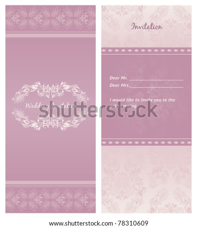 stock vector Weddinginvitation background template
