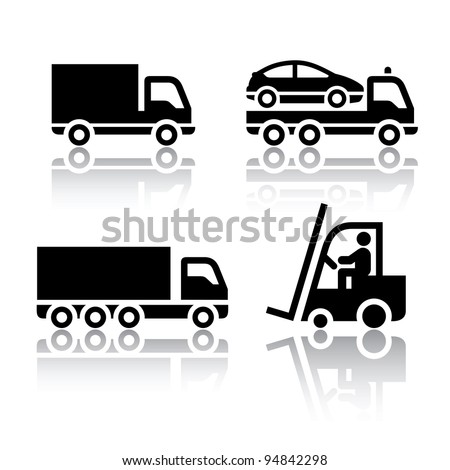 Set of transport icons truck Set of transport icons truck