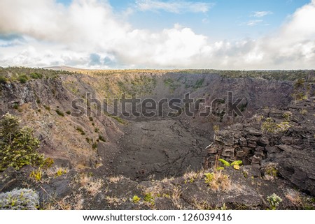 Extinct volcano crater, Hawaii Volcanoes National Park, Big Island, Hawaii