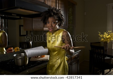 Confused Woman Cooking
