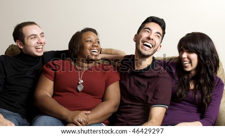 Group of Diverse Friends Laughing