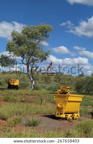 Australia, mining equipment from the old Gecko mine inTennant Creek