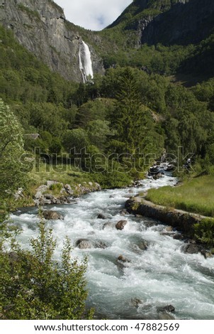 Download this Feigumfossen Waterfall... picture