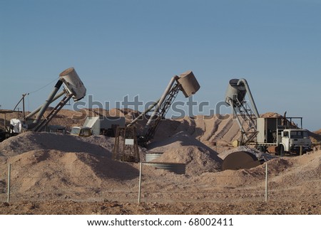 Australia, Opal mining equipment in Coober Pedy