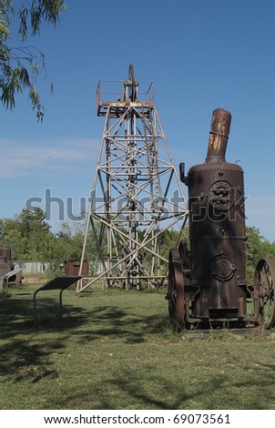 Australia, old mining equipment in Pine Creek in Northern Territory
