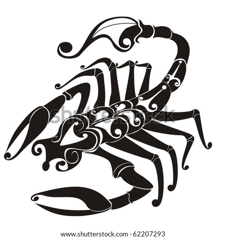 stock vector tattoo Scorpion Astrology sign Vector zodiac