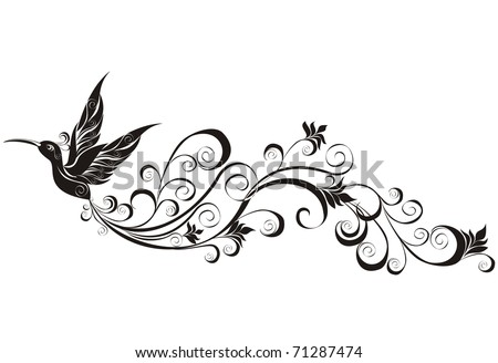 Hummingbird Tattoos on Vector Tattoo Hummingbird   71287474   Shutterstock