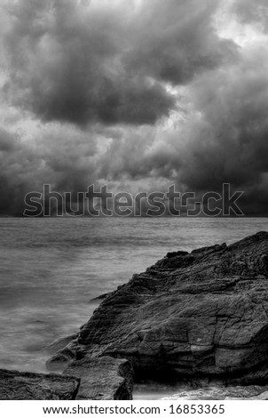Stormy ocean landscape