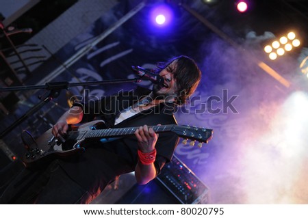SIEDLCE, POLAND - JUNE 26: Vanity performs on stage at Siedlecki Rock Open Air Festival on June 26, 2011 in Siedlce, Poland