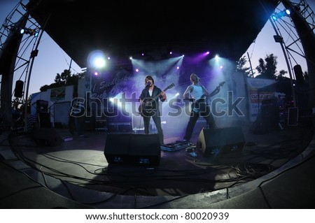 SIEDLCE, POLAND - JUNE 26:Vanity perform on stage at Siedlecki Rock Open Air Festival on June 26, 2011 in Siedlce, Poland
