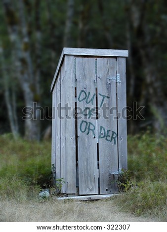 An outhouse in the Olympic National Park, WA. with \